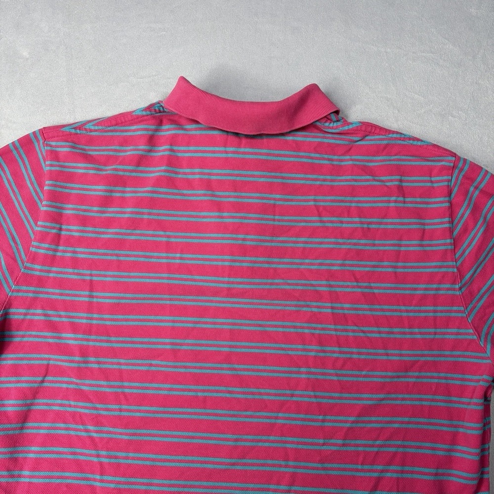 Polo Ralph Lauren Polo Shirt Mens Size Large Pink Stripe Classic Pony 90s Y2K - Picture 4 of 9